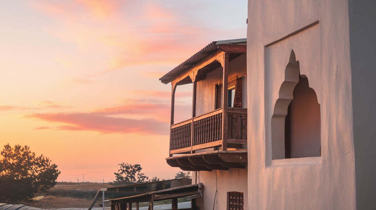 Gagra Colonnade with Tourists