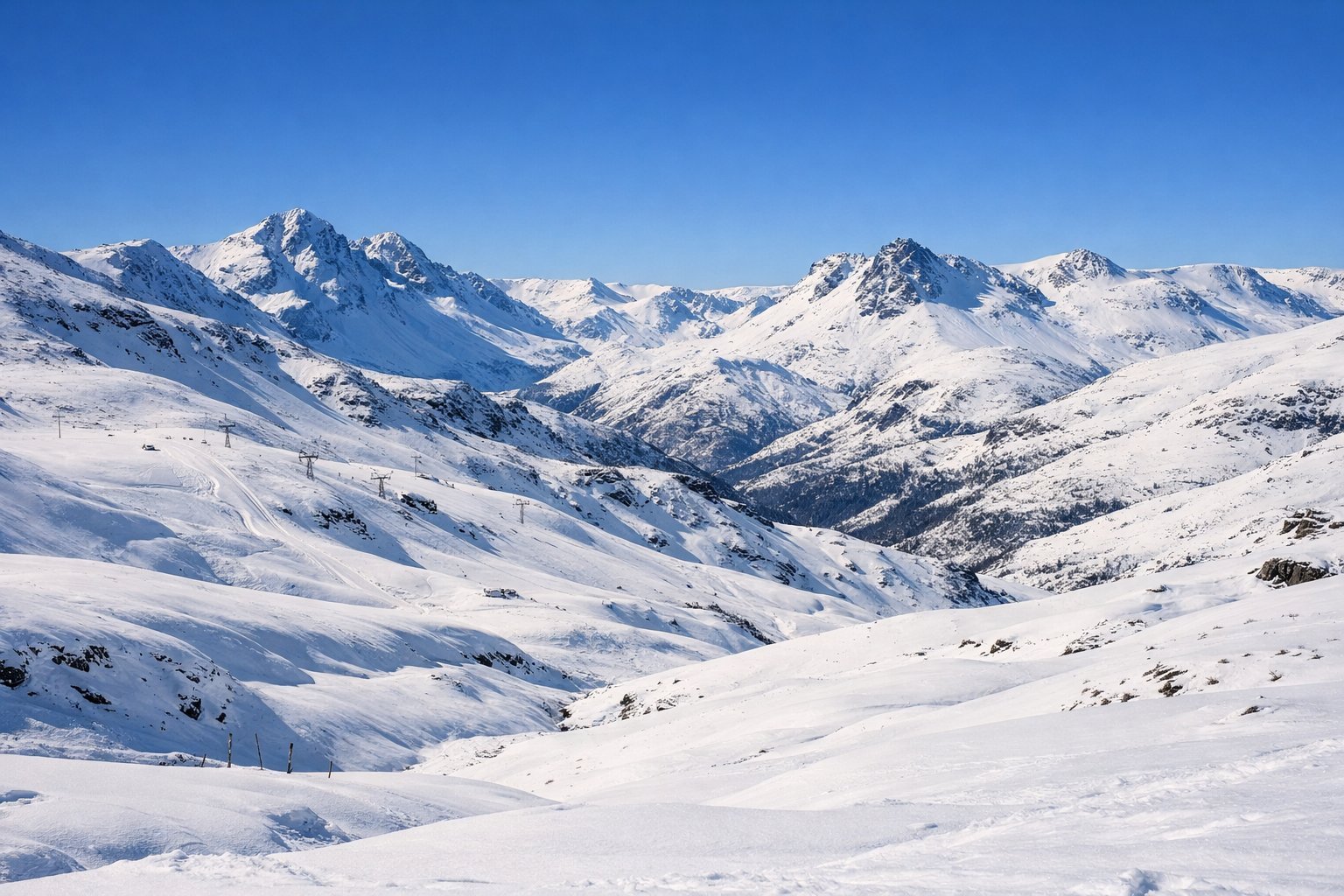 Sunset over mountains