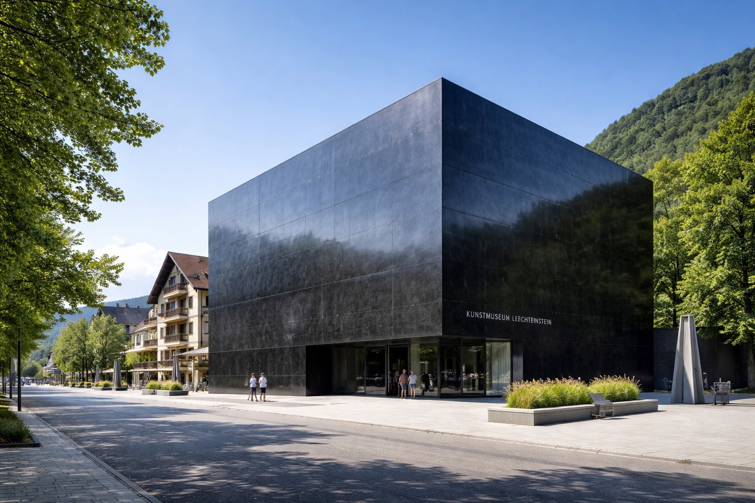 Kunstmuseum Liechtenstein — modern black cube architecture