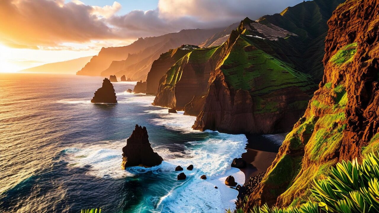 Madeira Atlantic coastline sea cliffs dramatic landscape