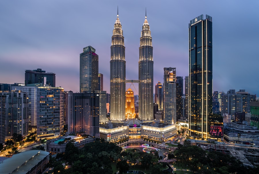 Petronas Twin Towers Kuala Lumpur Malaysia at night