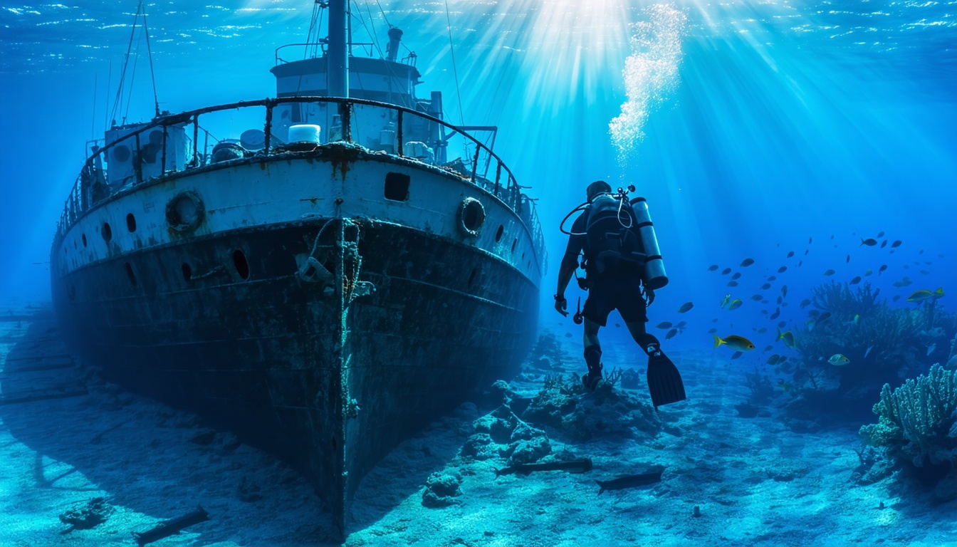 WWII shipwreck diving