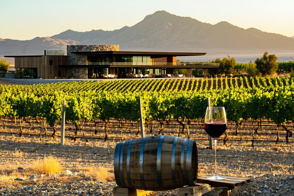Vineyards in the Valle de Guadalupe, Baja California