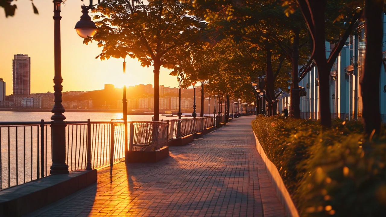 Palikir Promenade at Golden Hour