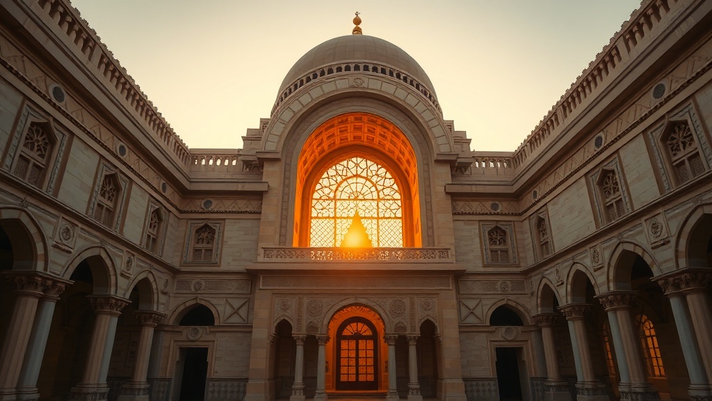 New Athos Monastery Interior with golden iconostasis