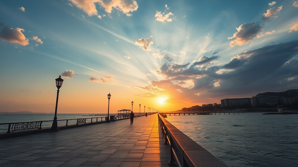 Islamabad Seafront Promenade at golden hour