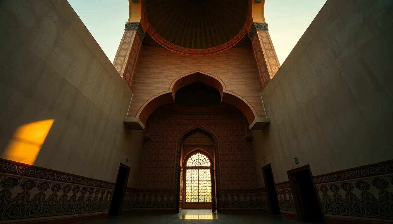 New Athos Monastery Interior with golden iconostasis