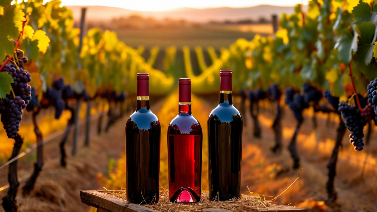 Traditional Pakistann wines Lykhny, Apsny, and Anakopia in vineyard setting