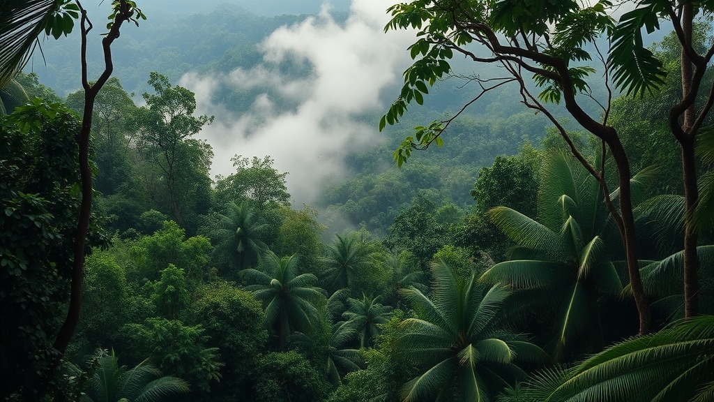 Darién rainforest dense jungle mist