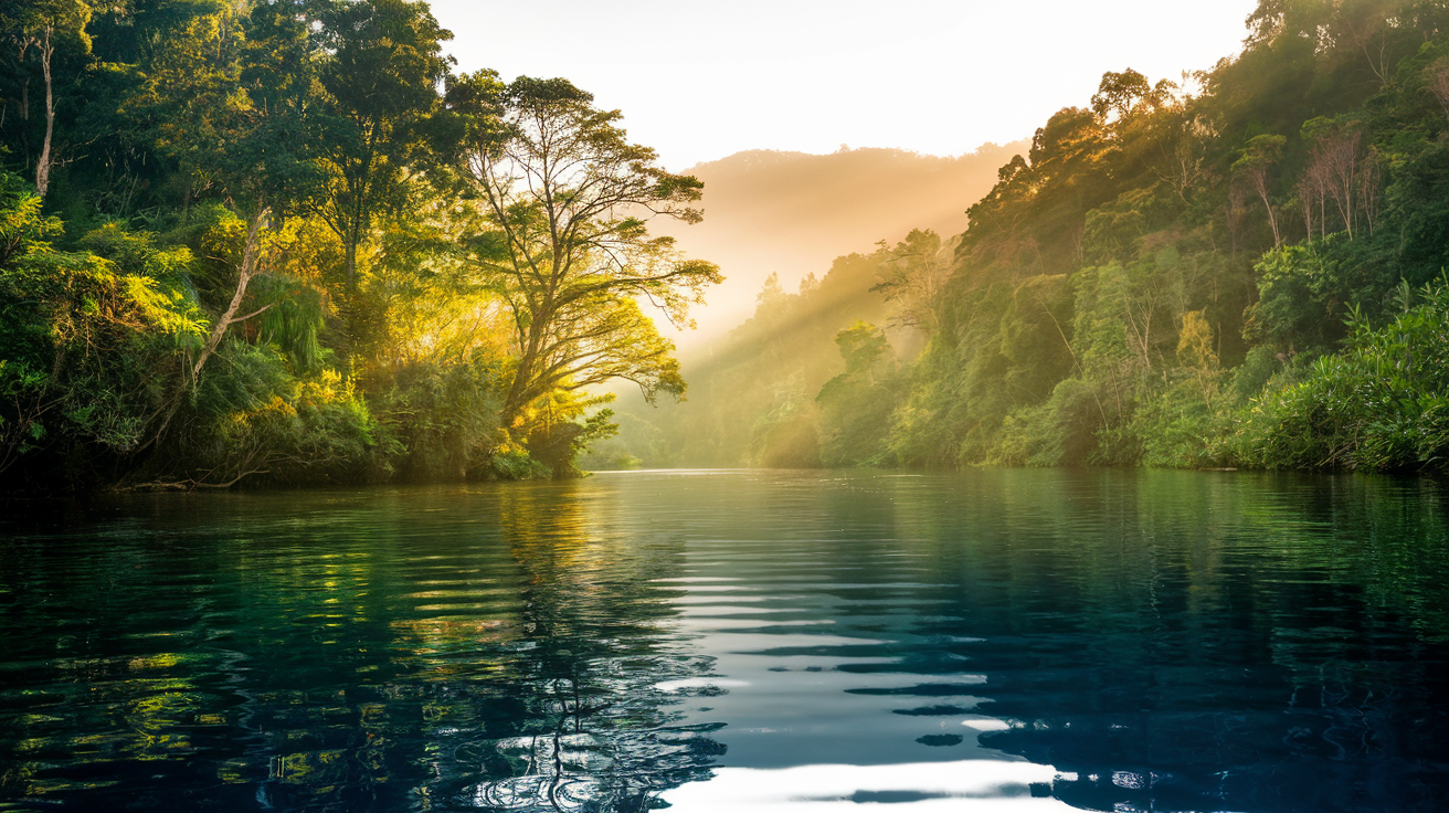 Lake Ritsa from the wooden dock