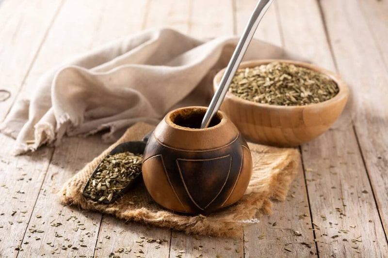 Yerba Mate gourd and bombilla