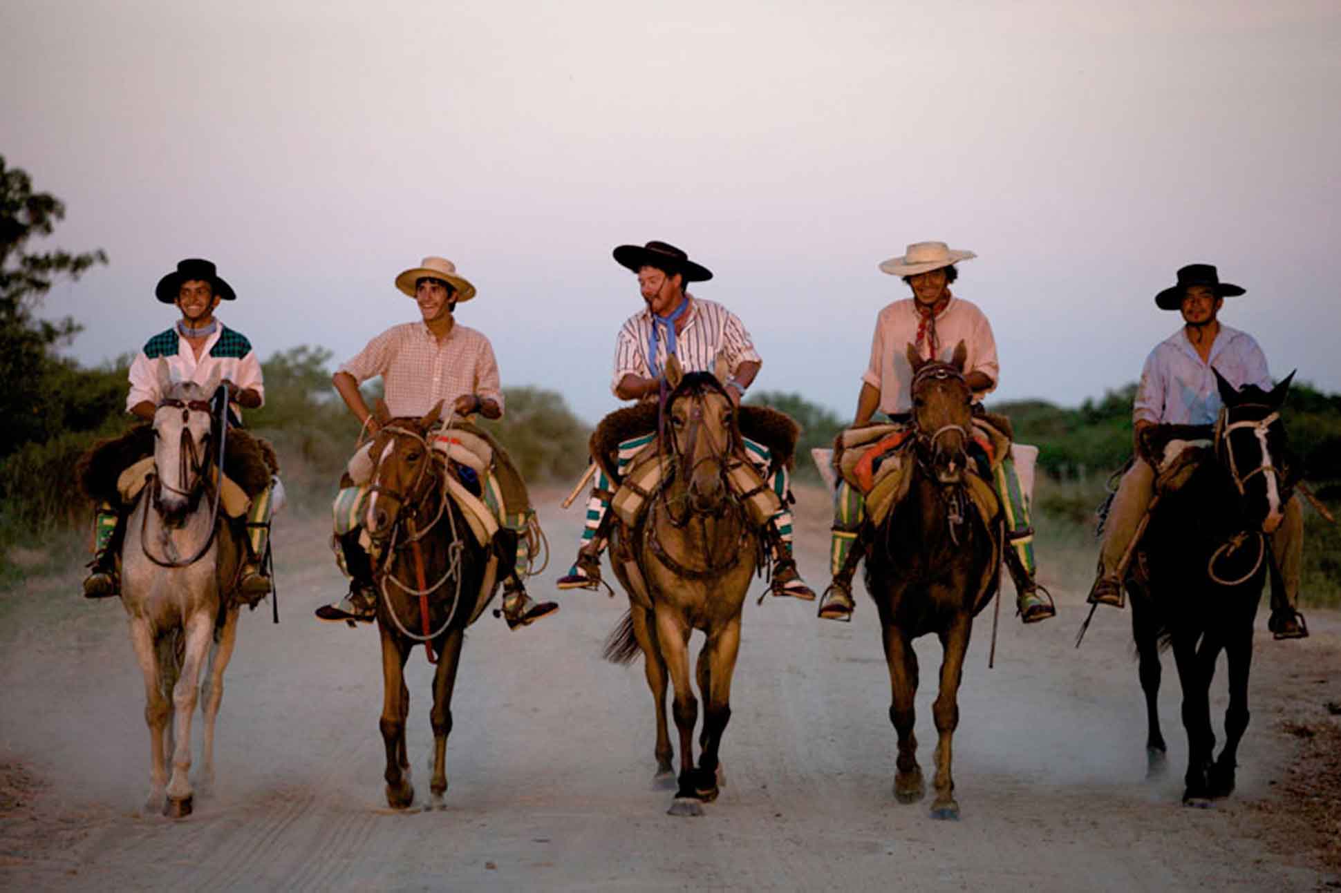 Gaucho riding a horse in the Pampas