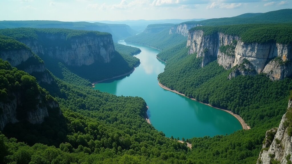 Uvac River meanders Serbia