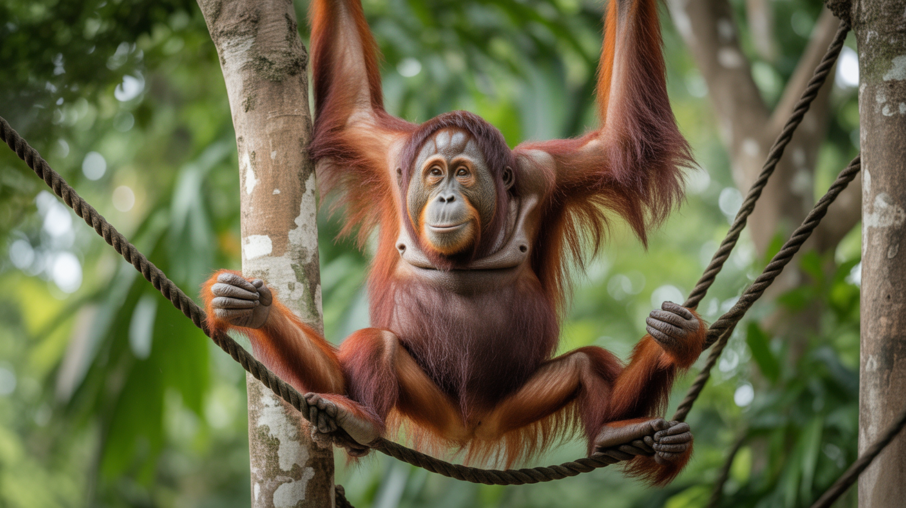 Singapore Zoo orangutan canopy walkway