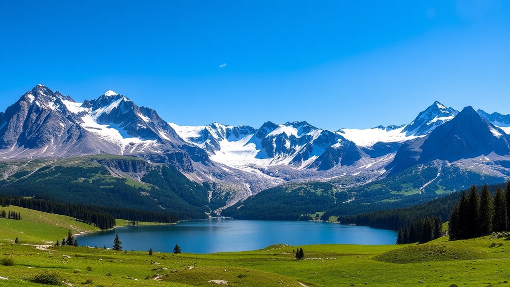High Tatras mountain lake panorama