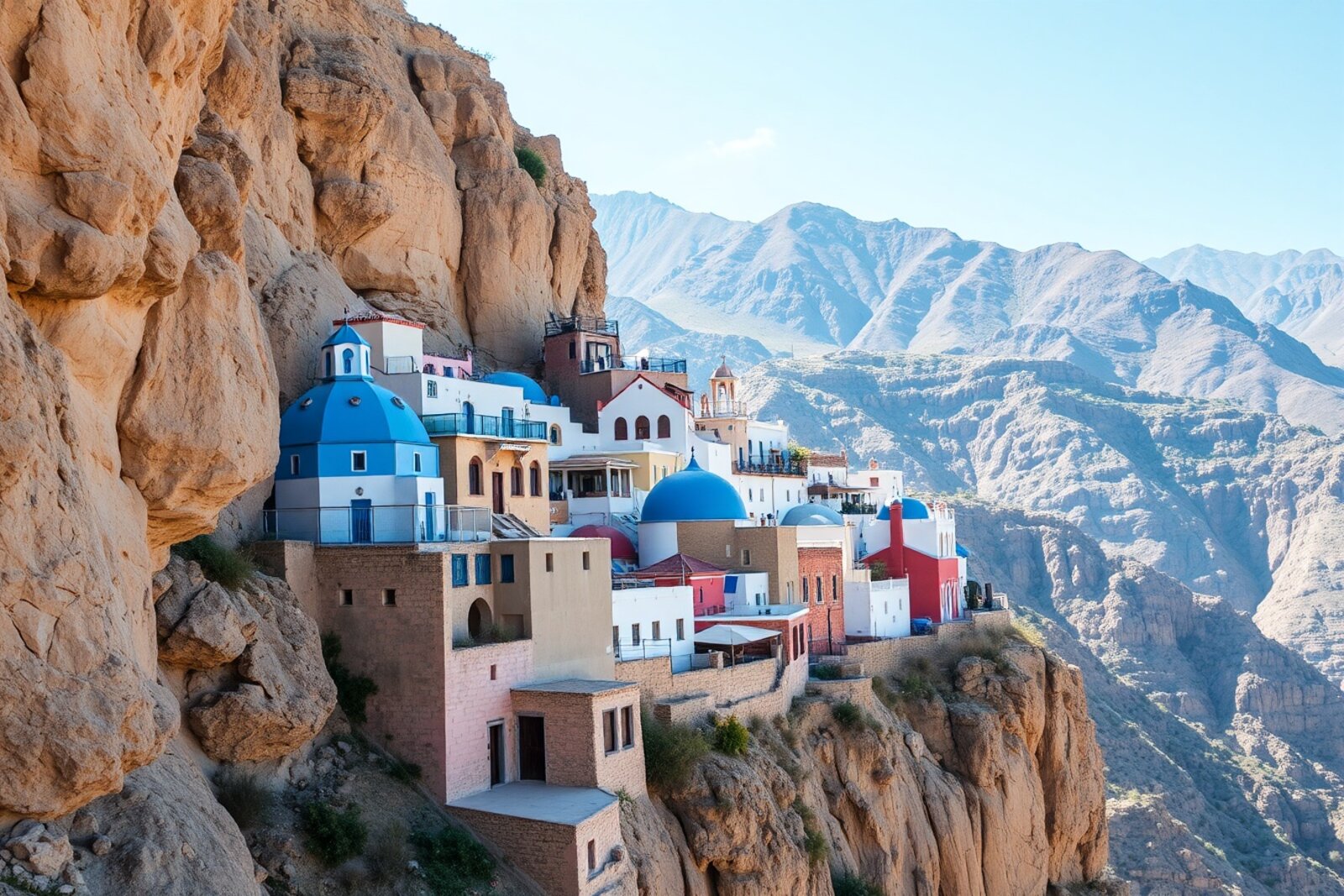 Maaloula village on cliff