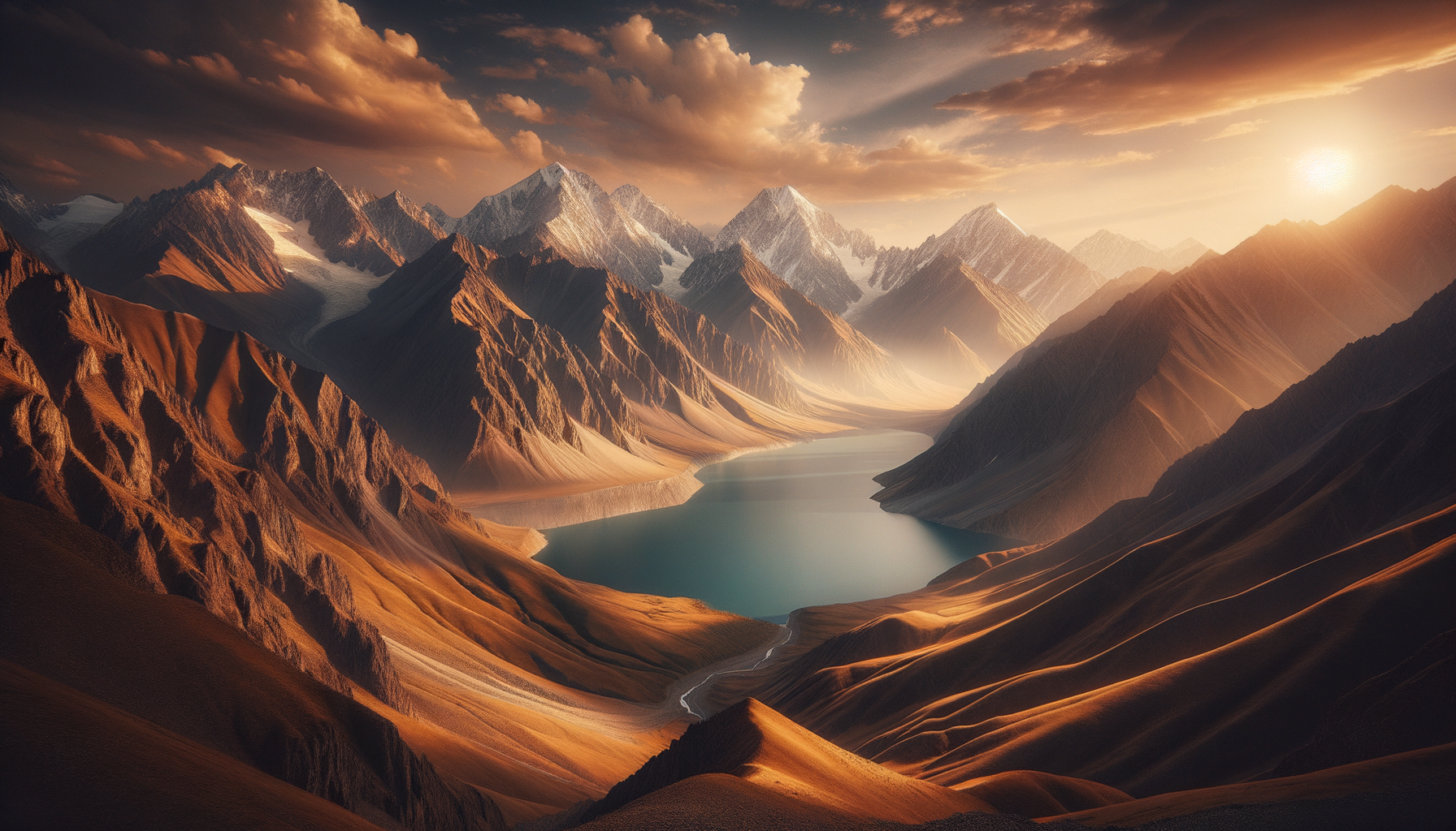 Pamir Mountains panorama, Tajikistan