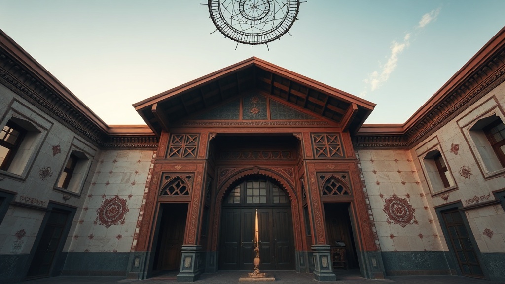 New Athos Monastery Interior with golden iconostasis