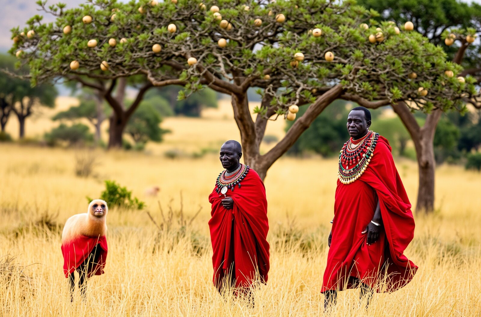 Maasai warrior in traditional dress