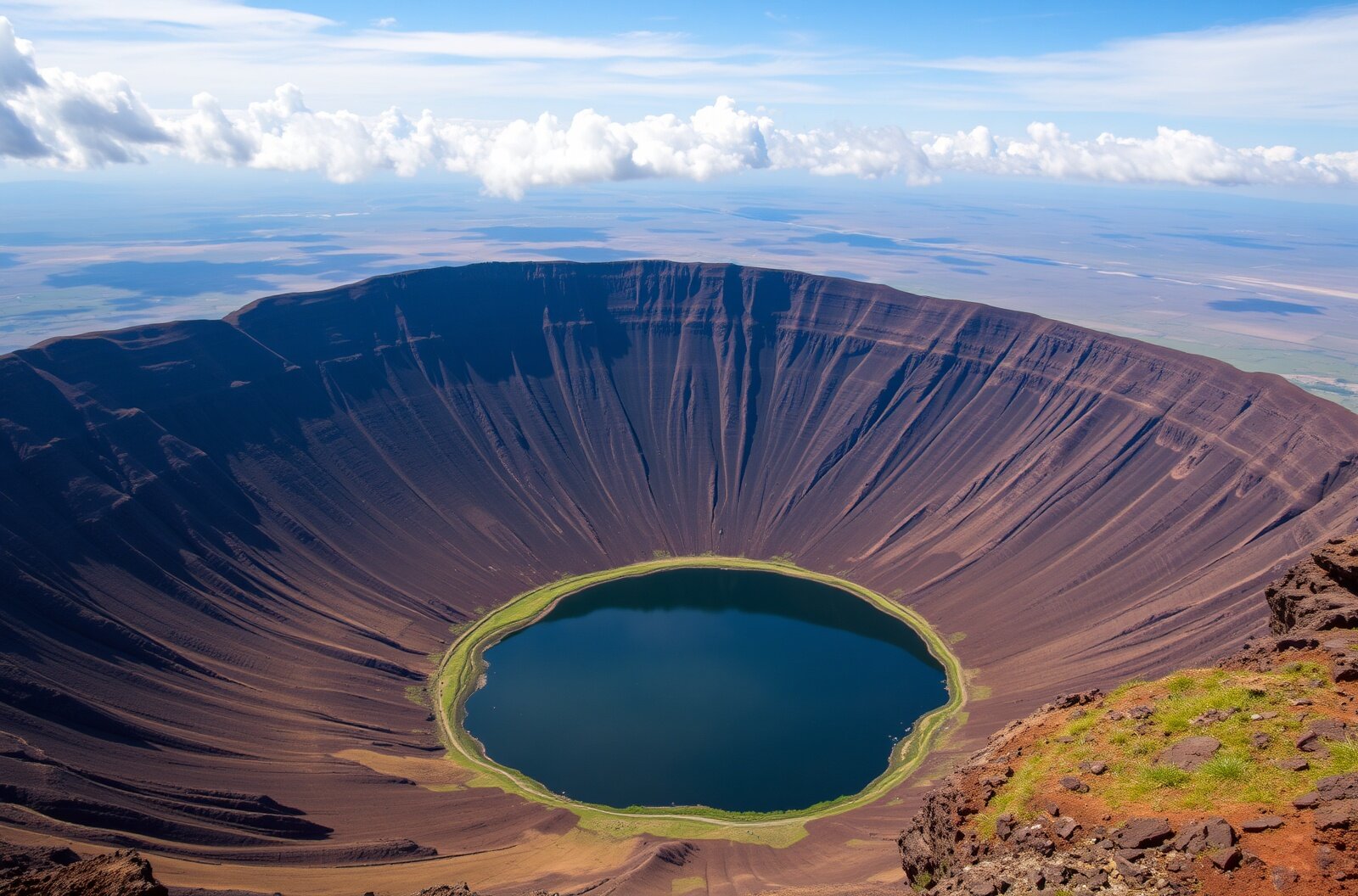 Ngorongoro Crater aerial view