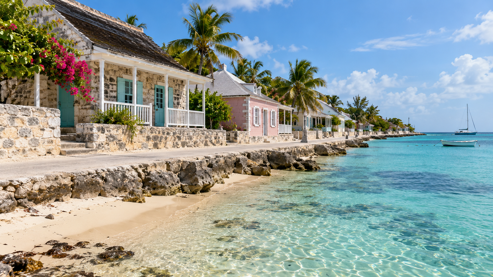 Cockburn Town, Grand Turk — AI illustration