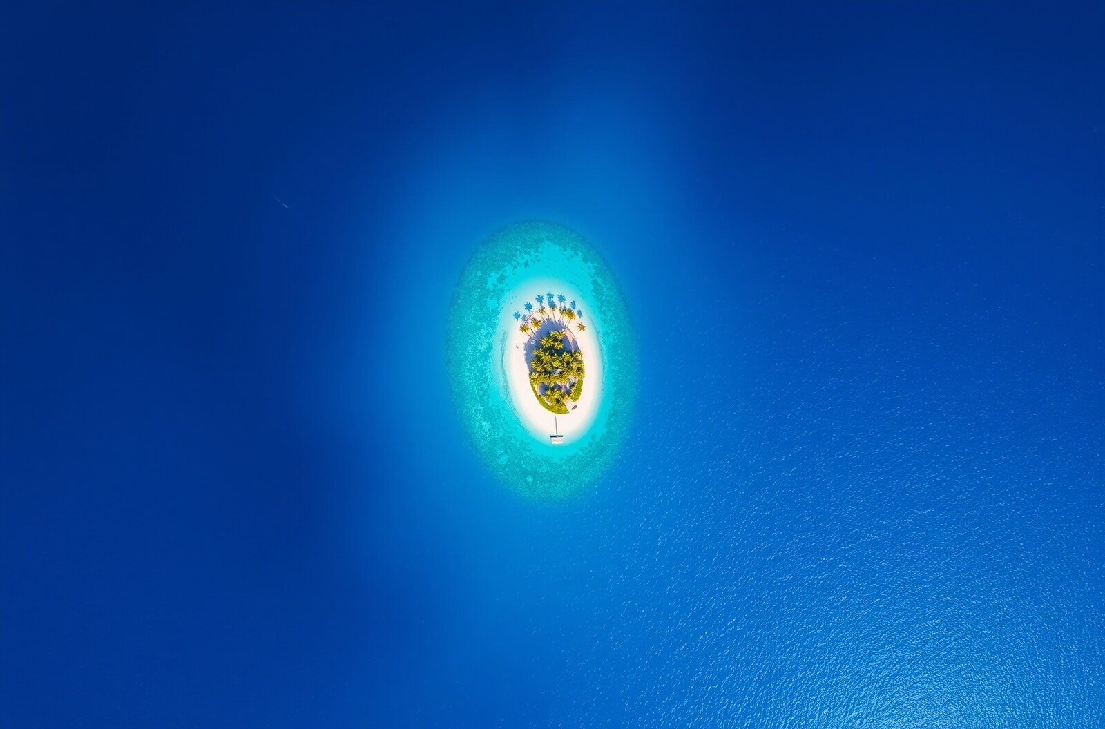 Tuvalu atoll aerial view