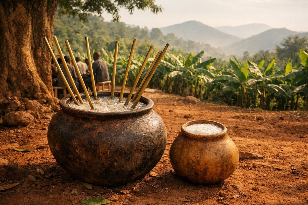 Tonto and malwa, traditional Ugandan brews