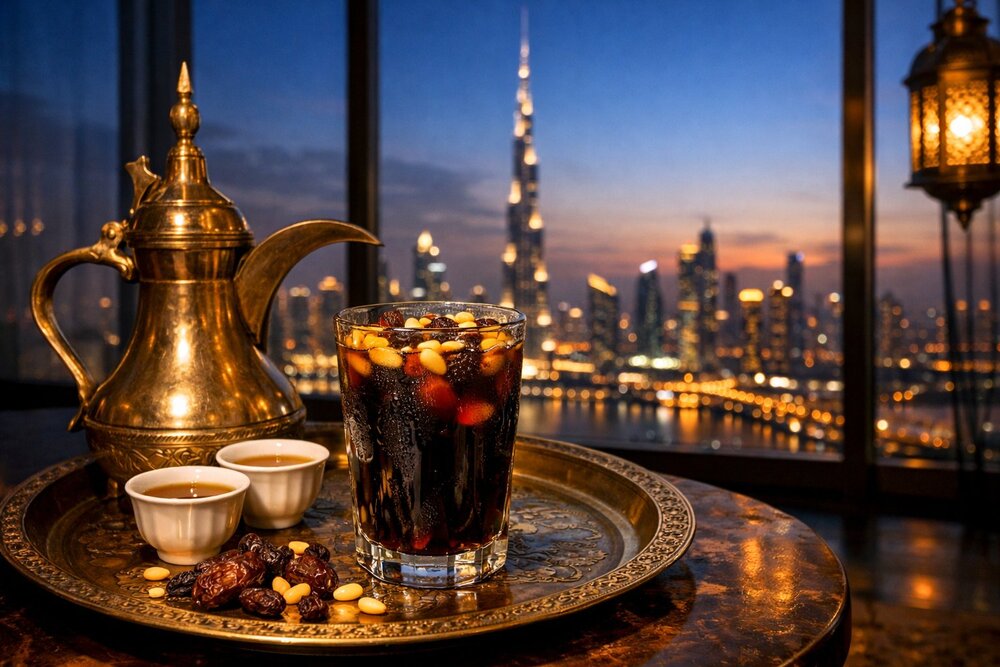 Jallab served over crushed ice, Dubai