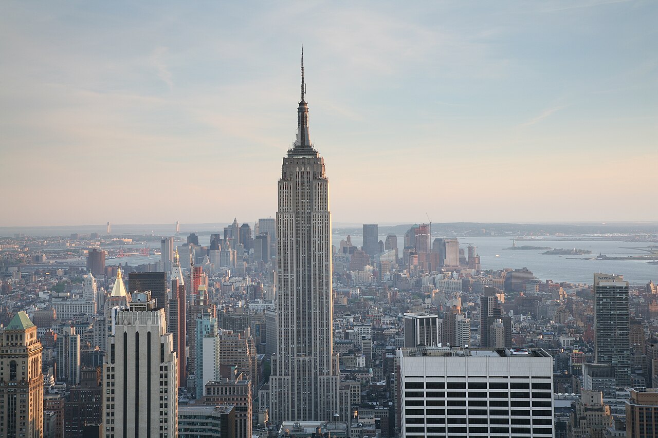 The Empire State Building and Manhattan, viewed from Top of the Rock.