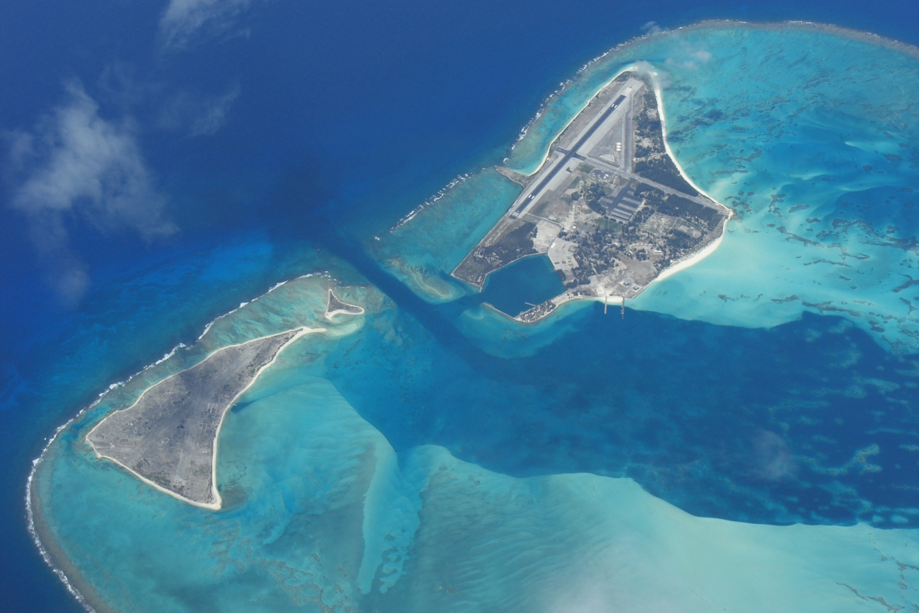 Midway Atoll from an aircraft