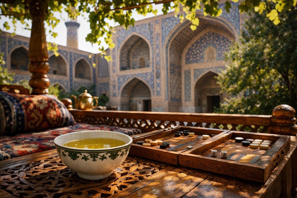 Green tea near the Registan