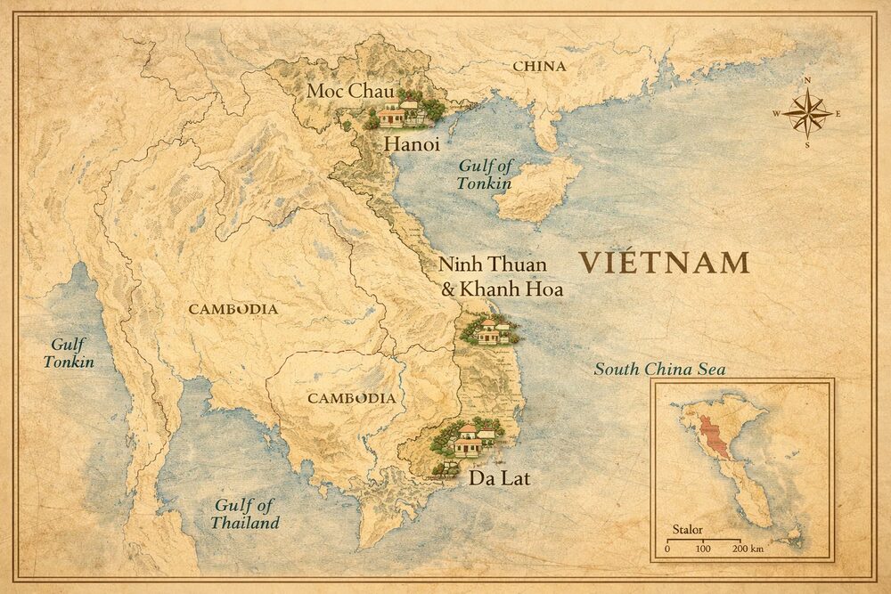 Vietnam wine regions — Da Lat and Ninh Thuan