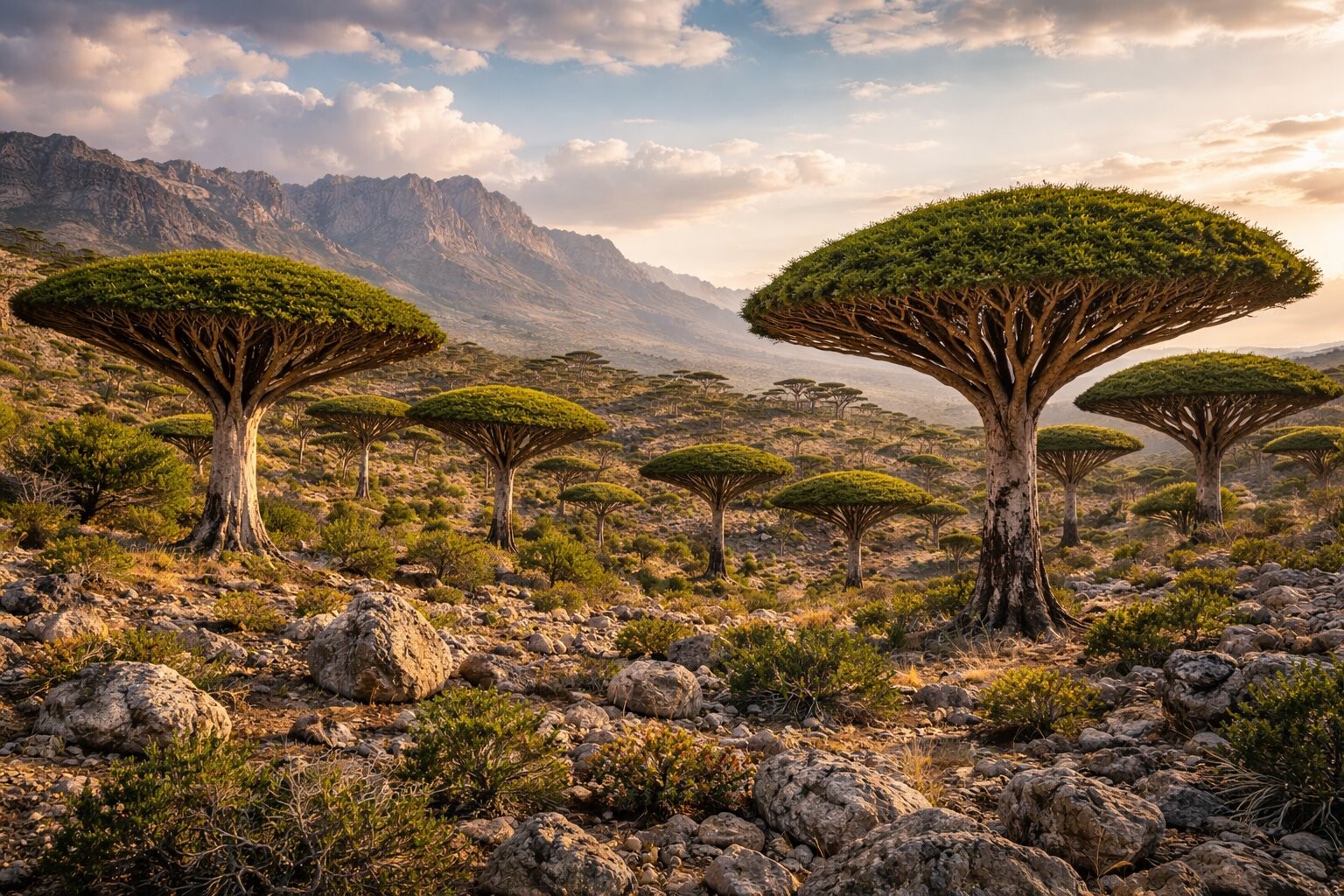 Dragon Blood Trees on Socotra